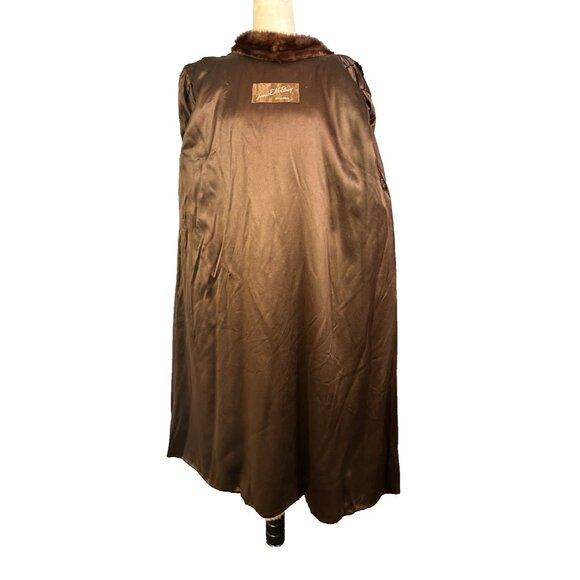 VINTAGE GLAM  PUFF SLEEVE MINK FUR FULL LENGTH POCKETS - Picture 9 of 12